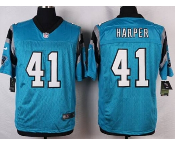 Men's Carolina Panthers #41 Roman Harper Light Blue Alternate NFL Nike Elite Jersey