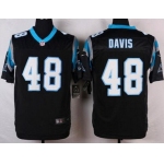 Men's Carolina Panthers #48 Stephen Davis Black Retired Player NFL Nike Elite Jersey