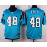 Men's Carolina Panthers #48 Stephen Davis Light Blue Retired Player NFL Nike Elite Jersey