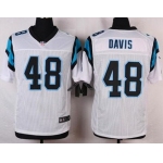 Men's Carolina Panthers #48 Stephen Davis White Retired Player NFL Nike Elite Jersey