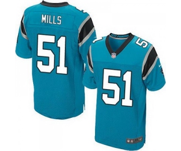 Men's Carolina Panthers #51 Sam Mills Light Blue Alternate NFL Nike Elite Jersey