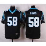 Men's Carolina Panthers #58 Thomas Davis Black Team Color NFL Nike Elite Jersey