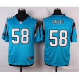 Men's Carolina Panthers #58 Thomas Davis Light Blue Alternate NFL Nike Elite Jersey