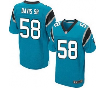 Men's Carolina Panthers #58 Thomas Davis Sr Light Blue Alternate NFL Nike Elite Jersey