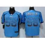 Men's Carolina Panthers #58 Thomas Davis Sr Light Blue Drift Fashion NFL Nike Elite Jersey