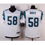 Men's Carolina Panthers #58 Thomas Davis White Road NFL Nike Elite Jersey