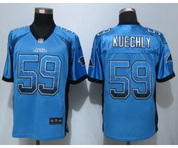 Men's Carolina Panthers #59 Luke Kuechly Light Blue Drift Fashion NFL Nike Jersey