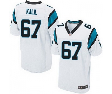 Men's Carolina Panthers #67 Ryan Kalil White Road NFL Nike Elite Jersey