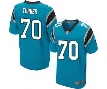 Men's Carolina Panthers #70 Trai Turner Light Blue Alternate NFL Nike Elite Jersey