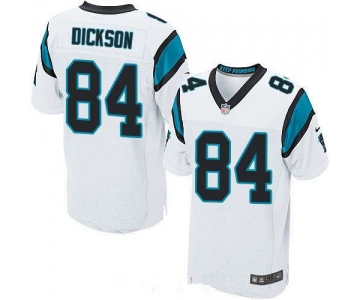 Men's Carolina Panthers #84 Ed Dickson White Road Stitched NFL Nike Elite Jersey