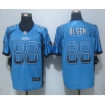 Men's Carolina Panthers #88 Greg Olsen Light Blue Drift Fashion NFL Nike Elite Jersey