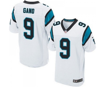 Men's Carolina Panthers #9 Graham Gano White Road NFL Nike Elite Jersey