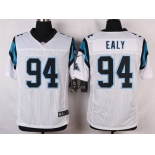 Men's Carolina Panthers #94 Kony Ealy White Road NFL Nike Elite Jersey