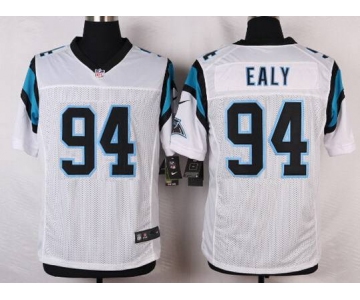 Men's Carolina Panthers #94 Kony Ealy White Road NFL Nike Elite Jersey