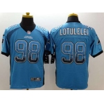 Men's Carolina Panthers #98 Star Lotulelei Nike Drift Fashion Blue Elite Jersey