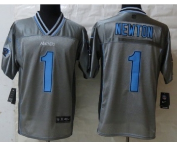 Nike Carolina Panthers #1 Cam Newton 2013 Gray Vapor Elite Jersey