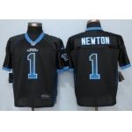 Nike Carolina Panthers #1 Cam Newton Black Drift Fashion NFL Nike Elite Jersey