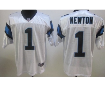 Nike Carolina Panthers #1 Cam Newton White Elite Jersey