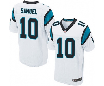 Nike Carolina Panthers #10 Curtis Samuel White Men's Stitched NFL Elite Jersey