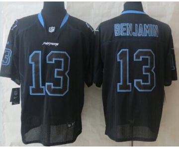 Nike Carolina Panthers #13 Kelvin Benjamin Lights Out Black Elite Jersey
