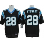 Nike Carolina Panthers #28 Jonathan Stewart Black Elite Jersey