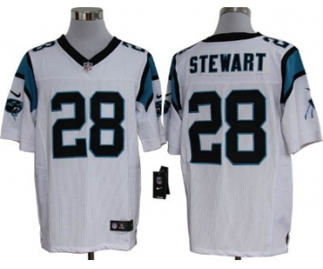 Nike Carolina Panthers #28 Jonathan Stewart White Elite Jersey