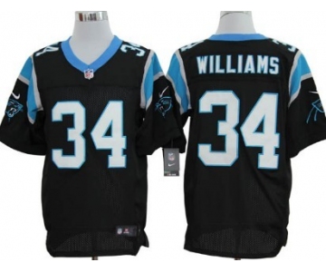 Nike Carolina Panthers #34 DeAngelo Williams Black Elite Jersey