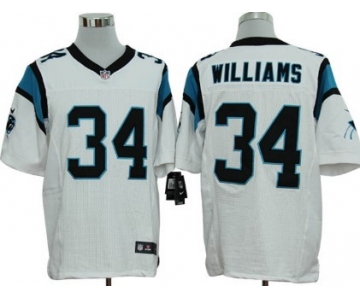 Nike Carolina Panthers #34 DeAngelo Williams White Elite Jersey