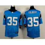 Nike Carolina Panthers #35 Mike Tolbert Black Light Blue Jersey