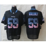 Nike Carolina Panthers #59 Luke Kuechly 2014 USA Flag Fashion Black Elite Jersey