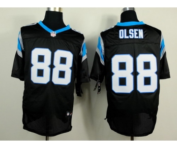 Nike Carolina Panthers #88 Greg Olsen Black Elite Jersey