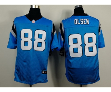 Nike Carolina Panthers #88 Greg Olsen Light Blue Elite Jersey