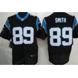 Nike Carolina Panthers #89 Steve Smith Black Elite Jersey