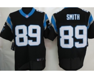 Nike Carolina Panthers #89 Steve Smith Black Elite Jersey