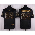 Nike Panthers #24 Josh Norman Black Men's Stitched NFL Elite Pro Line Gold Collection Jersey