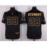 Nike Panthers #28 Jonathan Stewart Black Men's Stitched NFL Elite Pro Line Gold Collection Jersey