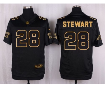 Nike Panthers #28 Jonathan Stewart Black Men's Stitched NFL Elite Pro Line Gold Collection Jersey