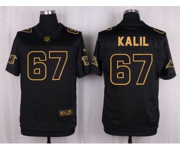 Nike Panthers #67 Ryan Kalil Black Men's Stitched NFL Elite Pro Line Gold Collection Jersey