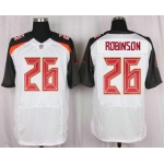 Men's Tampa Bay Buccaneers #26 Josh Robinson White Road NFL Nike Elite Jersey