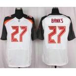 Men's Tampa Bay Buccaneers #27 Johnthan Banks White Road NFL Nike Elite Jersey