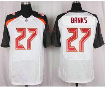 Men's Tampa Bay Buccaneers #27 Johnthan Banks White Road NFL Nike Elite Jersey