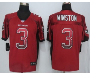 Men's Tampa Bay Buccaneers #3 Jameis Winston Nike Drift Fashion Red Elite Jersey