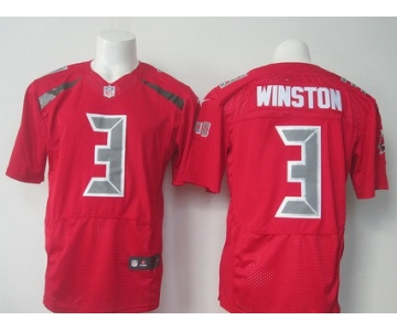 Men's Tampa Bay Buccaneers #3 Jameis Winston Nike Red Color Rush 2015 NFL Elite Jersey