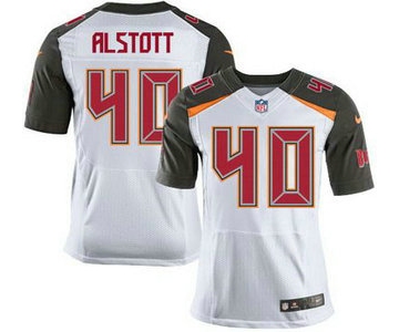 Men's Tampa Bay Buccaneers #40 Mike Alstott White Retired Player NFL Nike Elite Jersey