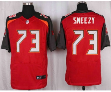 Men's Tampa Bay Buccaneers #73 J.R. Sweezy Red Team Color NFL Nike Elite Jersey