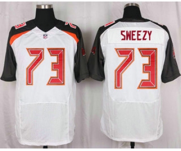 Men's Tampa Bay Buccaneers #73 J.R. Sweezy White Road NFL Nike Elite Jersey