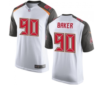 Men's Tampa Bay Buccaneers #90 Chris Baker White Road NFL Nike Elite Jersey