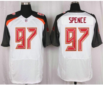 Men's Tampa Bay Buccaneers #97 Akeem Spence White Road NFL Nike Elite Jersey