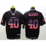 Nike Tampa Bay Buccaneers #40 Mike Alstott 2014 USA Flag Fashion Black Elite Jersey