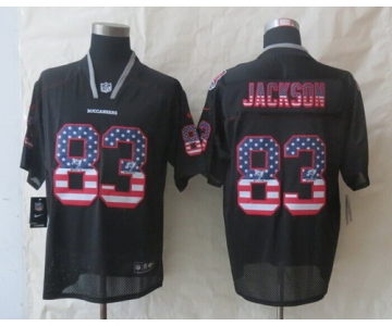 Nike Tampa Bay Buccaneers #83 Vincent Jackson 2014 USA Flag Fashion Black Elite Jersey